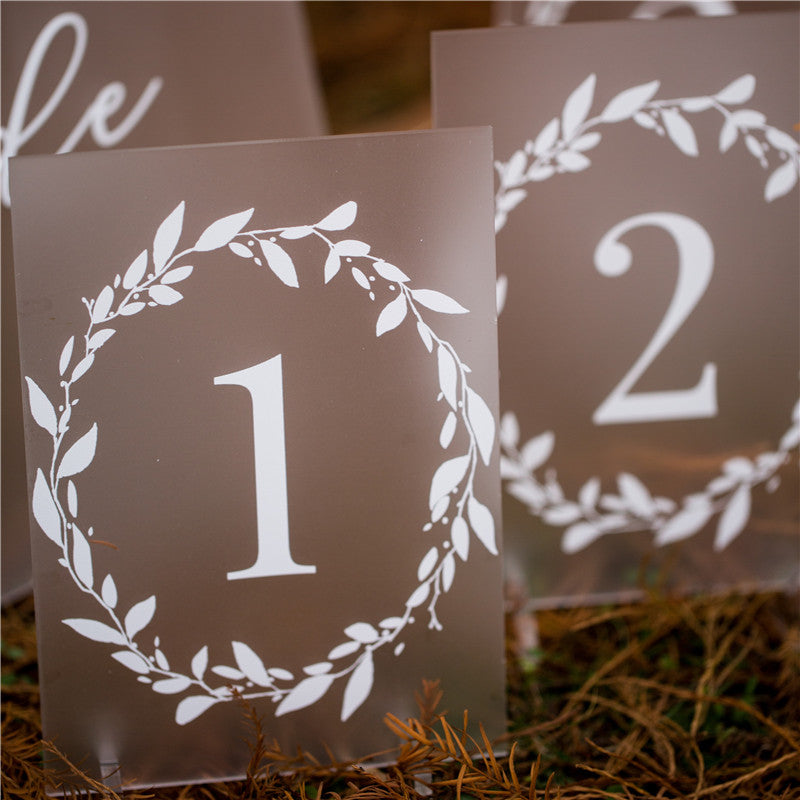 Frosted Simple White Ink Acrylic Wedding Welcome Sign