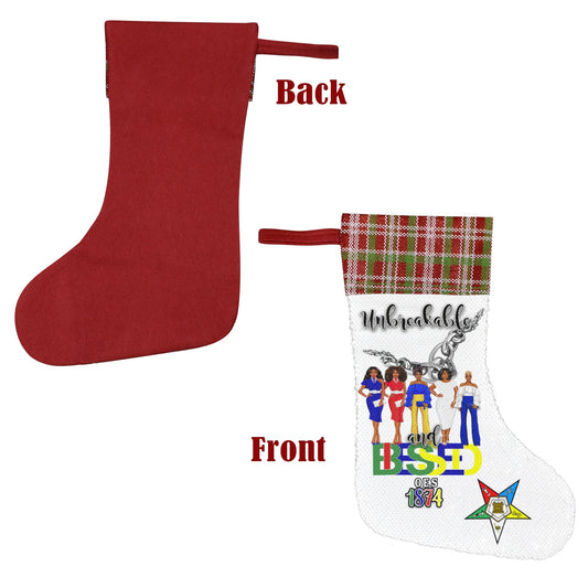 Oes Unbreakable Sequin Christmas Stocking