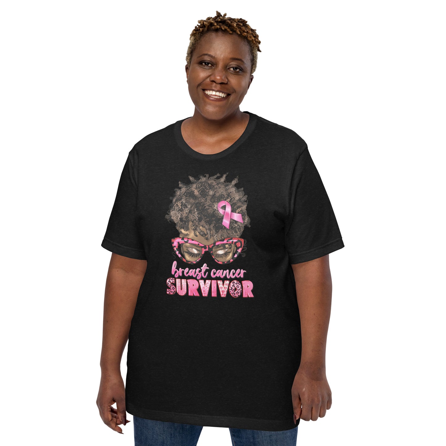 Pink  Lady Ribbon Unisex t-shirt